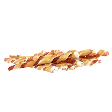 Pets Unlimited Tricolor Chewy Stick with Chicken Small Dog Treats 10pcs -